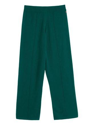 Chinti and Parker embroidered-detail trousers - women - Cashmere/Wool - LL - Green