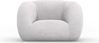 Cosmopolitan Design Sill&oacute;n de tejido boucl&eacute; gris claro