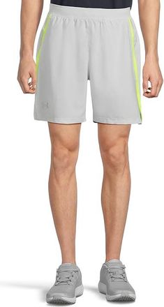 Under Armour Launch Run 7 Shorts Mens Clothing Halo Gray/High-Vis Yellow/Reflective : 3XL 7, Mesh/Microfiber/Polyester