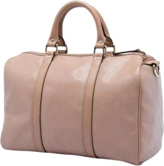 Gucci Pre-owned Boston Bag - Dames - Vintage Handtas - Bruin - ONE Size - Leer - Vintage
