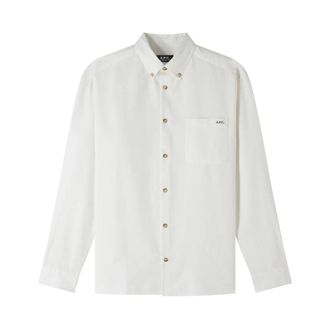 A.P.C. Camicia Mateo Logo - - Shirts - Uomo - Bianco - M