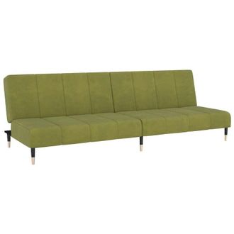 vidaXL Sof&aacute; Cama De 2 Plazas Terciopelo Verde Claro Vidaxl