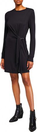 Rag & Bone Draped Shaw Mini Dress In Black