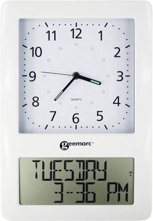 Geemarc Viso50 Reloj De Pared Radio Controlado Blanco