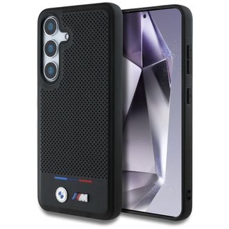 BMW Funda Bmw De Cuero Con Franja Tricolor Magsafe Para Samsung Galaxy S25 Negra