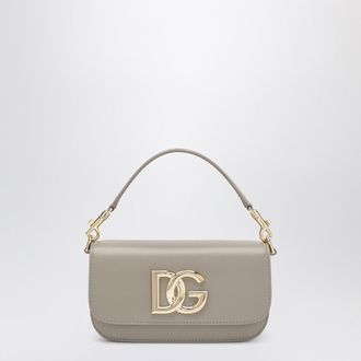 Dolce & Gabbana 3.5 leather shoulder bag in taupe
