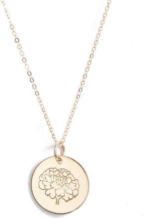 Nashelle Birth Flower Necklace in 14K Gold Fill - October at Nordstrom