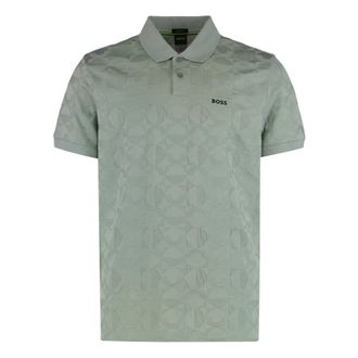 HUGO BOSS Polo Shirts, male, Green, 2XL, Pirax Striped C Polo