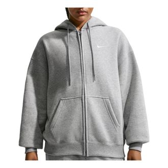 Nike (WMNS) Nike Studio Fleece Medium Weight Oversized Hoodie Dark Grey Heather Sail IM8084-063