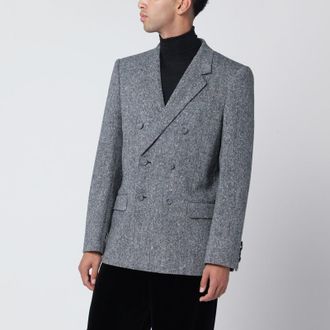 Valentino Double-breasted jacket in natté wool bouclé