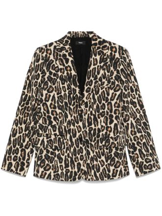 Theory Blazer leopardato - Nero