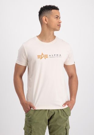 Alpha Industries T-Shirt ALPHA INDUSTRIES Alpha Label T-Shirt, Herren, Gr. XXL, weiss (jet stream wei&szlig;), Obermaterial: 100% Baumwolle, Shirts T-Shirt
