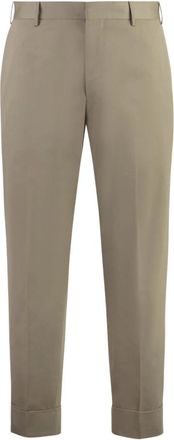 PT01 Geklede Broek met Getailleerde Pasvorm - Heren - Nette broeken - Beige - S - Leer - Broeken