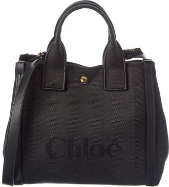 Chlo&eacute; Carry Canvas & Leather-Trim Tote