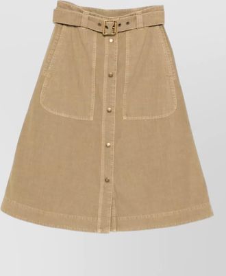 Moncler a line mid length skirt belt detail