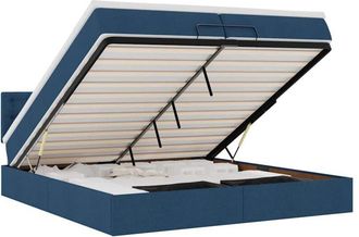 vidaXL Estructura De Cama Otomana Con Colch&oacute;n Tela Azul 200x200 Cm Vidaxl