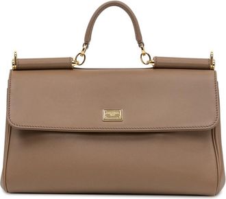 Dolce & Gabbana Brown Sicily Medium Satchel