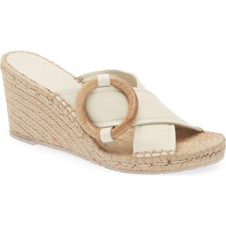 Pedro Garcia Orys Wedge Sandal in Ivory Petitgrain-Oak at Nordstrom, Size 10.5Us