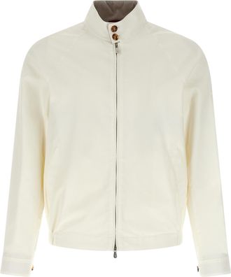 Brunello Cucinelli White Cotton Full-Length Mens Jacket