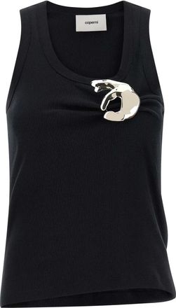 Coperni Emoji Tank Top - Dames - Tops zonder mouwen - Zwart - M - Katoen - Tops