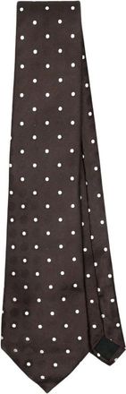 Saint Laurent Dotted Silk Tie