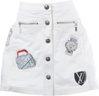 Louis Vuitton Gonna con applicazione 2018 - Bianco