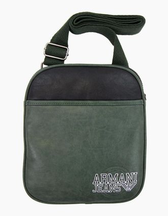 Armani Jeans Mens Armani Jeans Stamp Logo Messenger Bag Black/green - Black/Multi - Size: OS