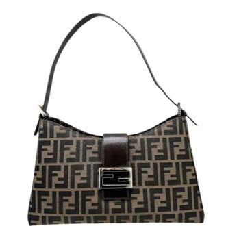 Fendi Pre-owned Shoulder Bags, female, Brown, Size: ONE SIZE Pre-owned Zucca Shoulder bag