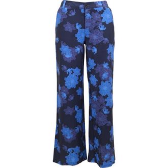 Lords of Harlech Phoebe Wide Leg Tailored Pant in Softbloom Navy at Nordstrom, Size 12