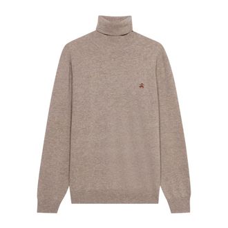 Brooks Brothers Maglione a collo alto in lambswool con logo - - Knitwear - Uomo - Rosa - M