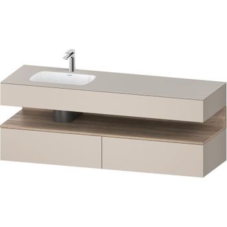 Duravit Qatego Lavabo Encastrado Con Base De Lavabo Consola, - Duravit