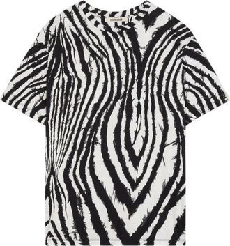 Roberto Cavalli Freedom Print Cotton T-Shirt, Size X-Small