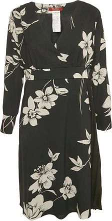Max Mara Chemisier midi a fiori - Nero