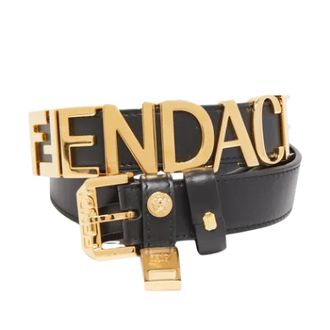 Fendi Pre-owned Leather belts - Dames - Vintage Accessoires - Zwart - ONE Size - Tweed - Vintage