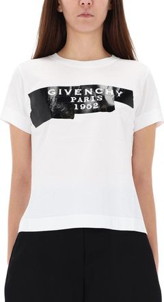 Givenchy Tape-Detail Cotton T-Shirt - White