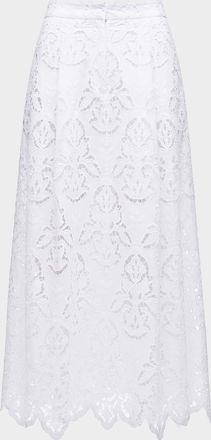 Toccin Stacy Embroidered Midi Skirt