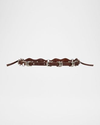 Isabel Marant Bolton Scalloped Leather Belt