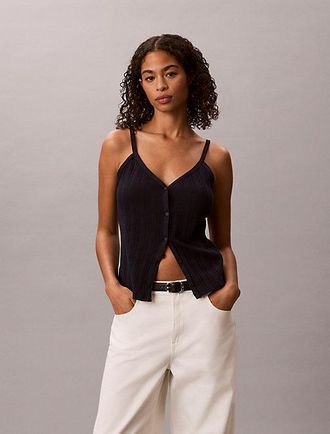 Calvin Klein Katoenen gehaakte knooptop