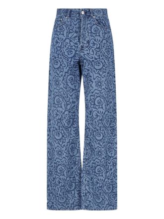 Dries Van Noten Jeans Dritti Stampati