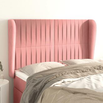 vidaXL Cabecero Con Orejas De Terciopelo Rosa 147x23x118/128 Cm Vidaxl