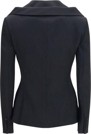 Alexander McQueen Womens Black Wool Oves Aries Full-Length Jacket Clothing