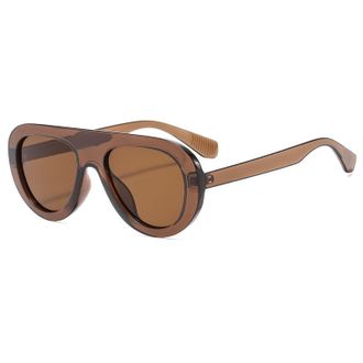 Generic Mens Vacation Outdoor Sunglasses Driving Women Commuter Sports Sun Glasses(Brown)