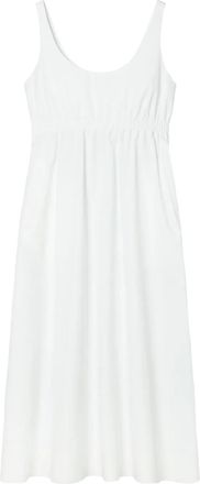 Tory Burch Abito in popeline con stampa - Bianco