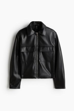 H&M Jacke mit Coating - Schwarz