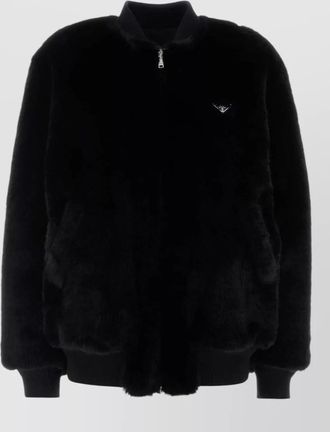Prada faux fur bomber jacket