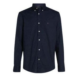 Tommy Hilfiger Heren, Overhemden, Blauw, Maat: 2XL Katoen
