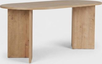 Hanah Home Mesa De Comedor Ovalada En Melamina 180x90 Sablin - Marr&oacute;n