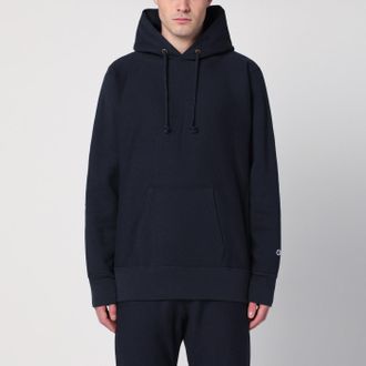 Champion Felpa con cappuccio blu navy in cotone
