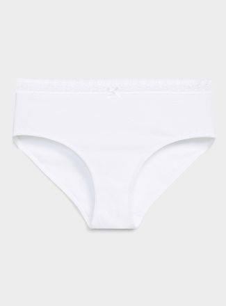 Miiyu Womens Lace-waist Hipster Panties Organic cotton