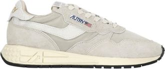 Autry Grey Reelwind Low Suede-Blend Sneakers